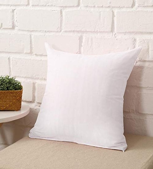 White Satin Solid 12x12 inches Cushion Inserts (1Pc)