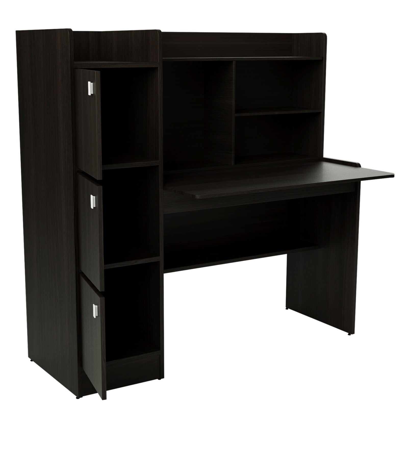 Buy Winner Study Table in Wenge Finish by Spacewood Online Hutch Desks Tables Furniture