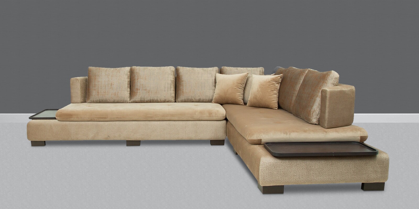 Buy Denver LHS Sectional Sofa in Brown Colour in L Shape at 41 OFF by