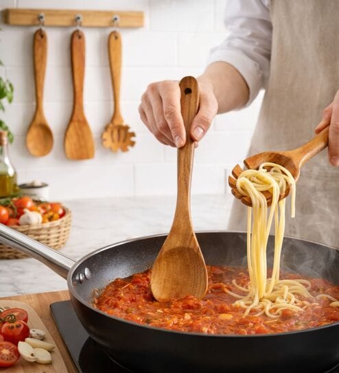 Wooden Cooking Spoon Set of 3 deal from pepperfry Wooden Cooking Spoon Set of 3 deal from pepperfry