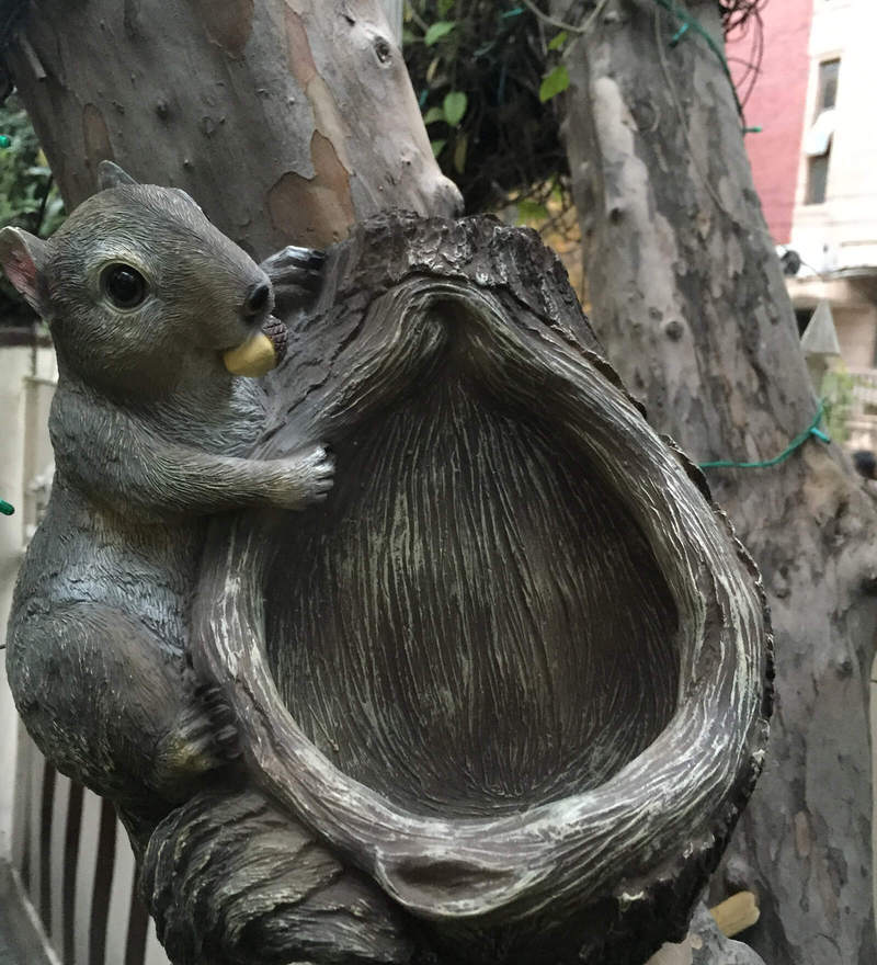 Buy Wonderland Squirrel Tree Wall Hanger With Bird Feeder Online
