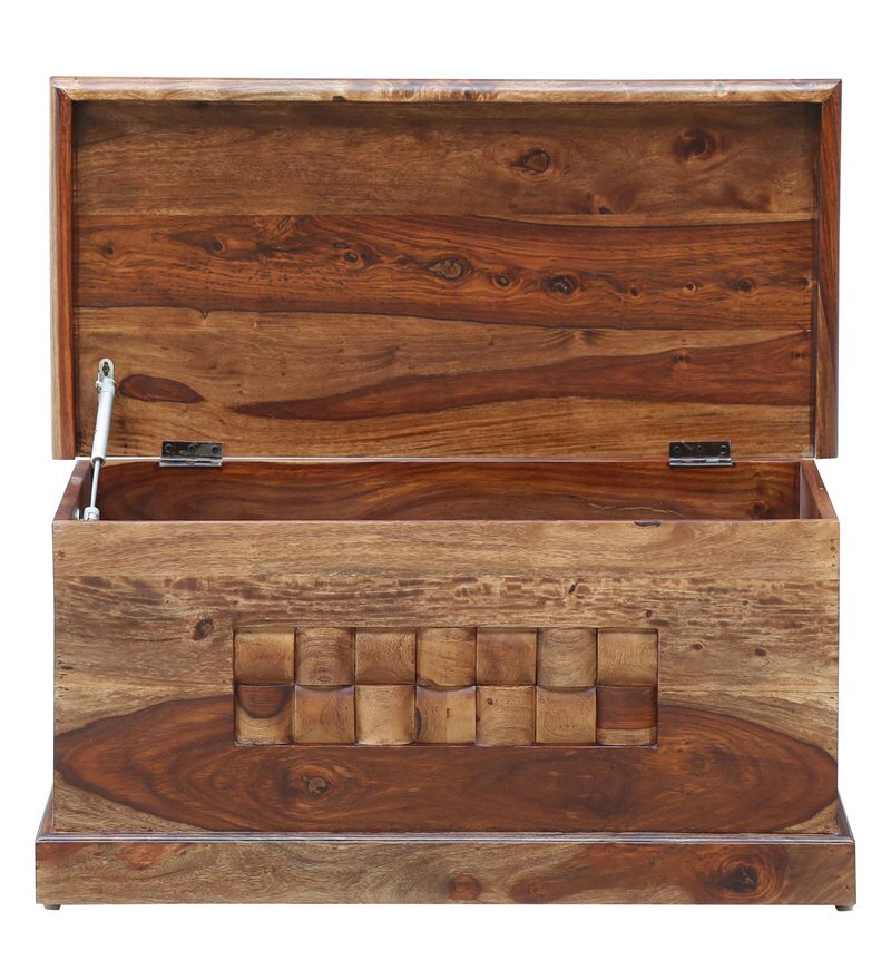 Buy Woodway Solid Wood Trunk in Rustic Teak Finish by Woodsworth Online