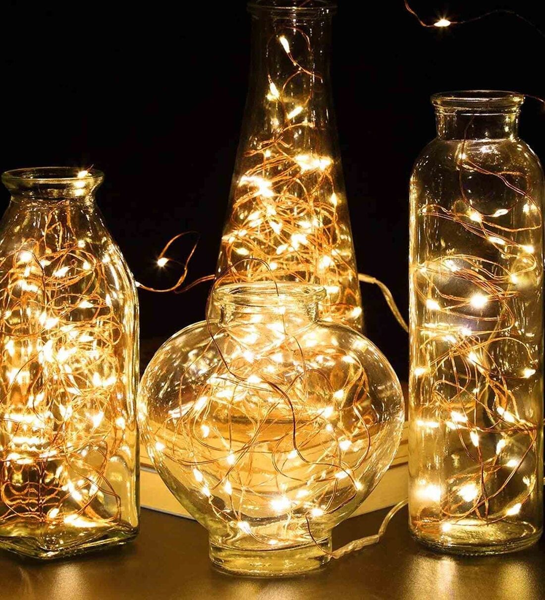 Yellow 10 Meters 100-LED Fairy Copper Waterproof USB Operated String Lights, By Homesake 