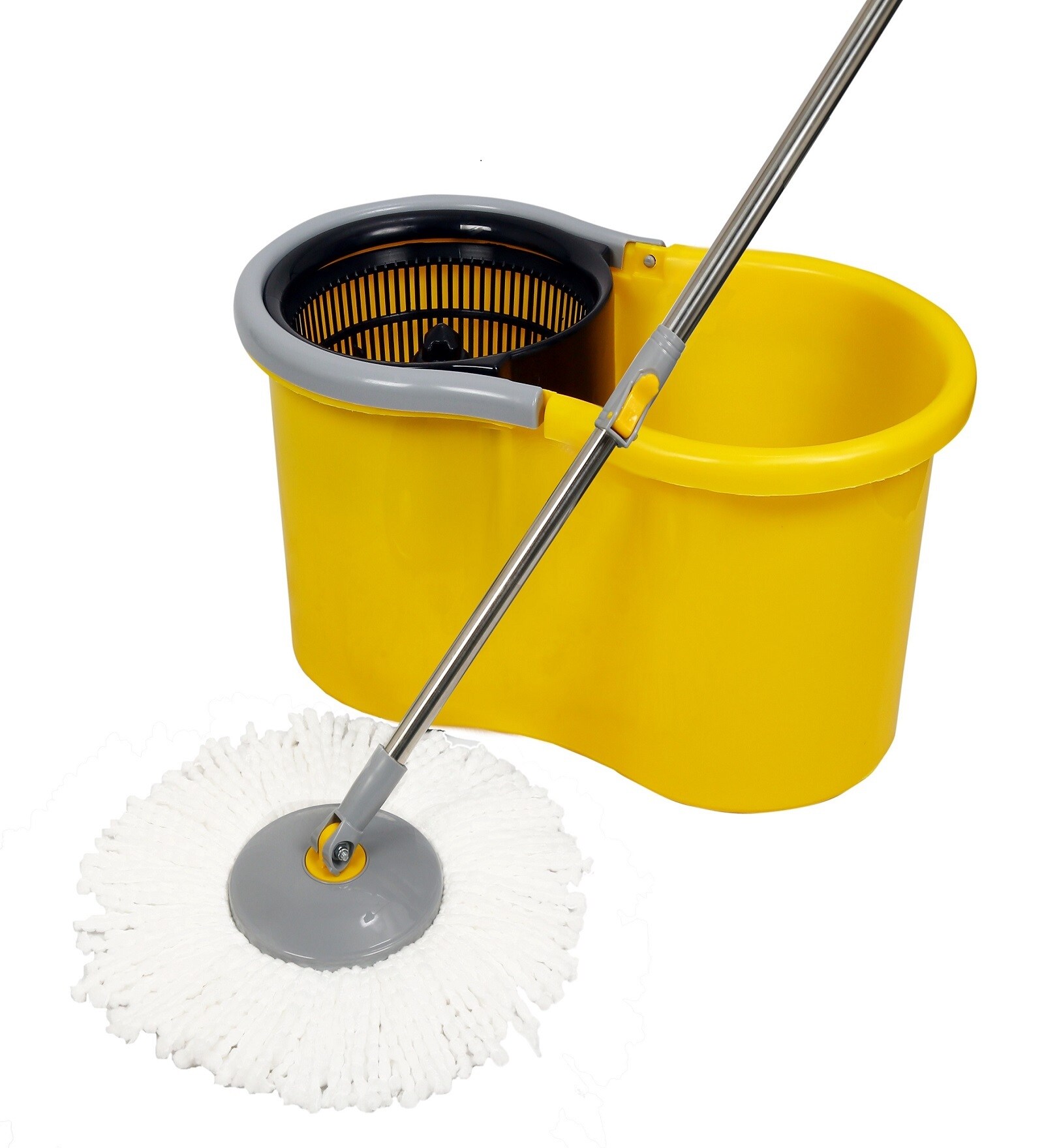Buy Yellow Elegant 360 Bucket Spin Mop Set By Esquire Online Mops