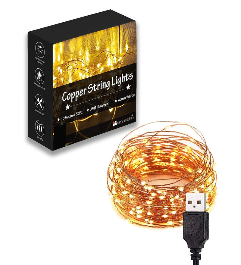 usb copper string lights