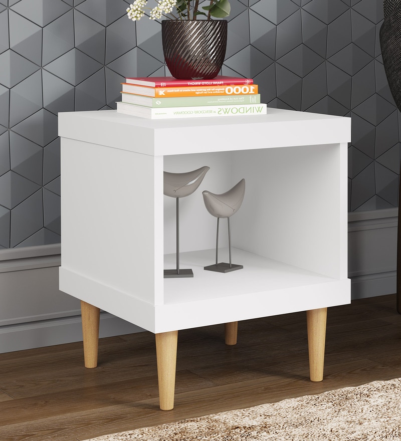 Buy Modern Single Drawer Bedside Table In Walnut Finish By Asanjo