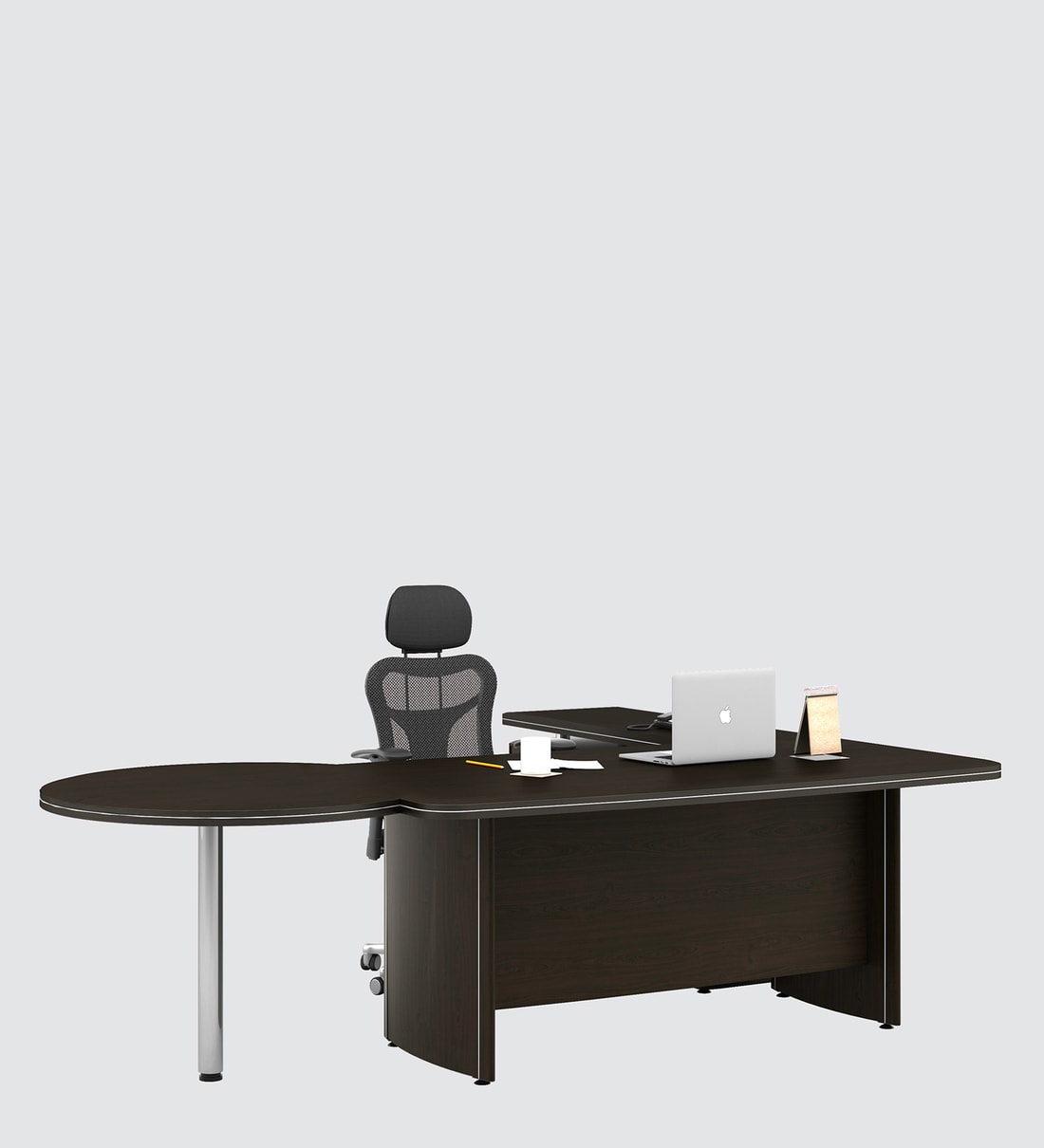 Buy Z-Line Executive Desk In Vermount Finish With File Cabinate And  Pedestal At 4% Off By Spacewood | Pepperfry