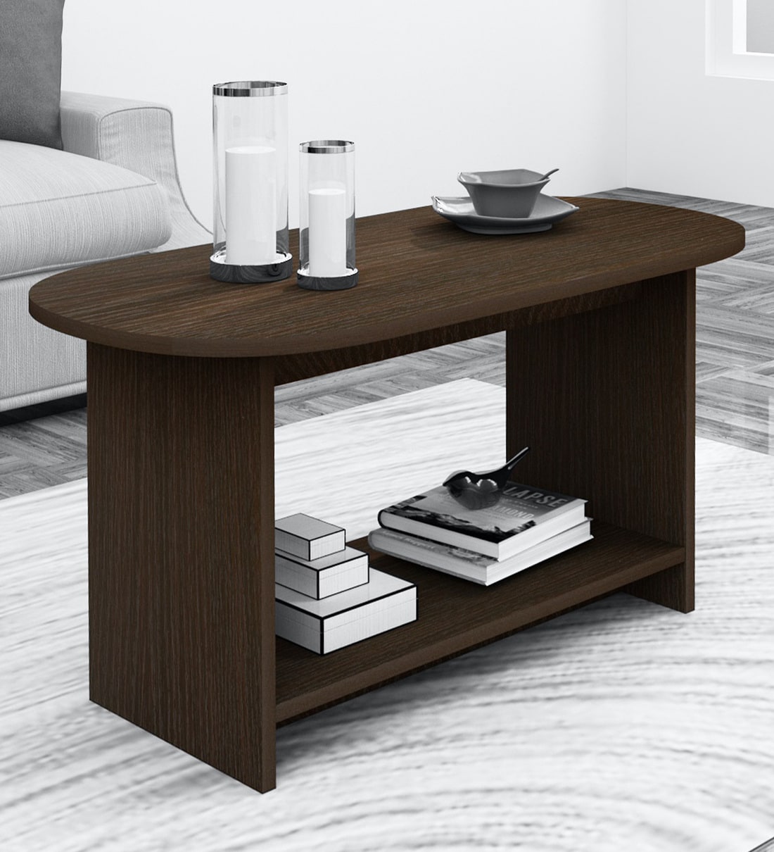 Buy Zeno Coffee Table in African Wenge Finish Online Modern Coffee