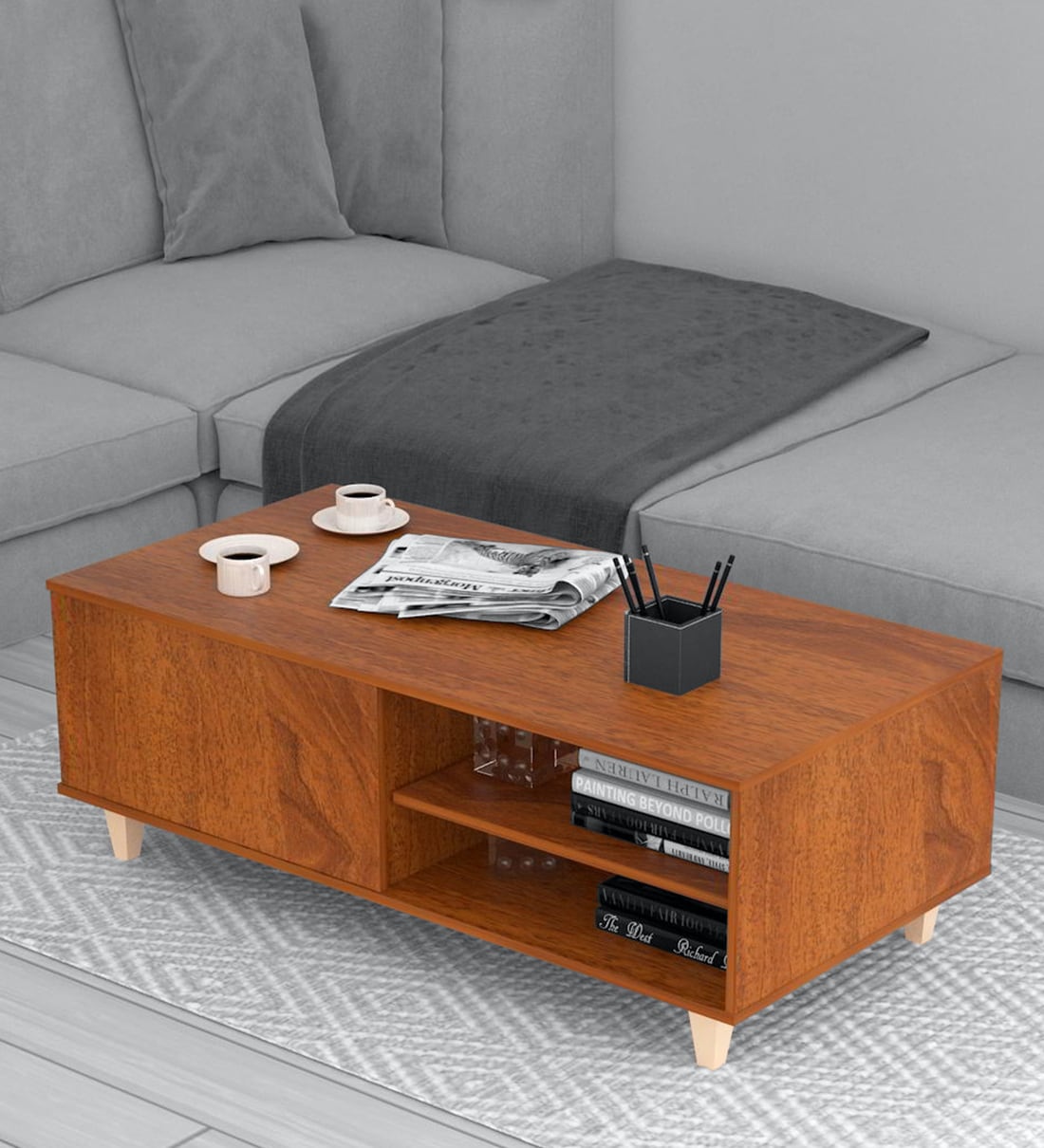 Buy Zeno Coffee Table in Brazilian Walnut Finish at 65 OFF by Wood you
