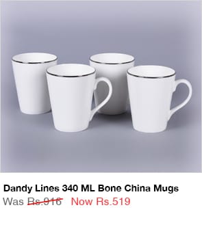 Dandy Lines 340 ML Bone ChinaMugs